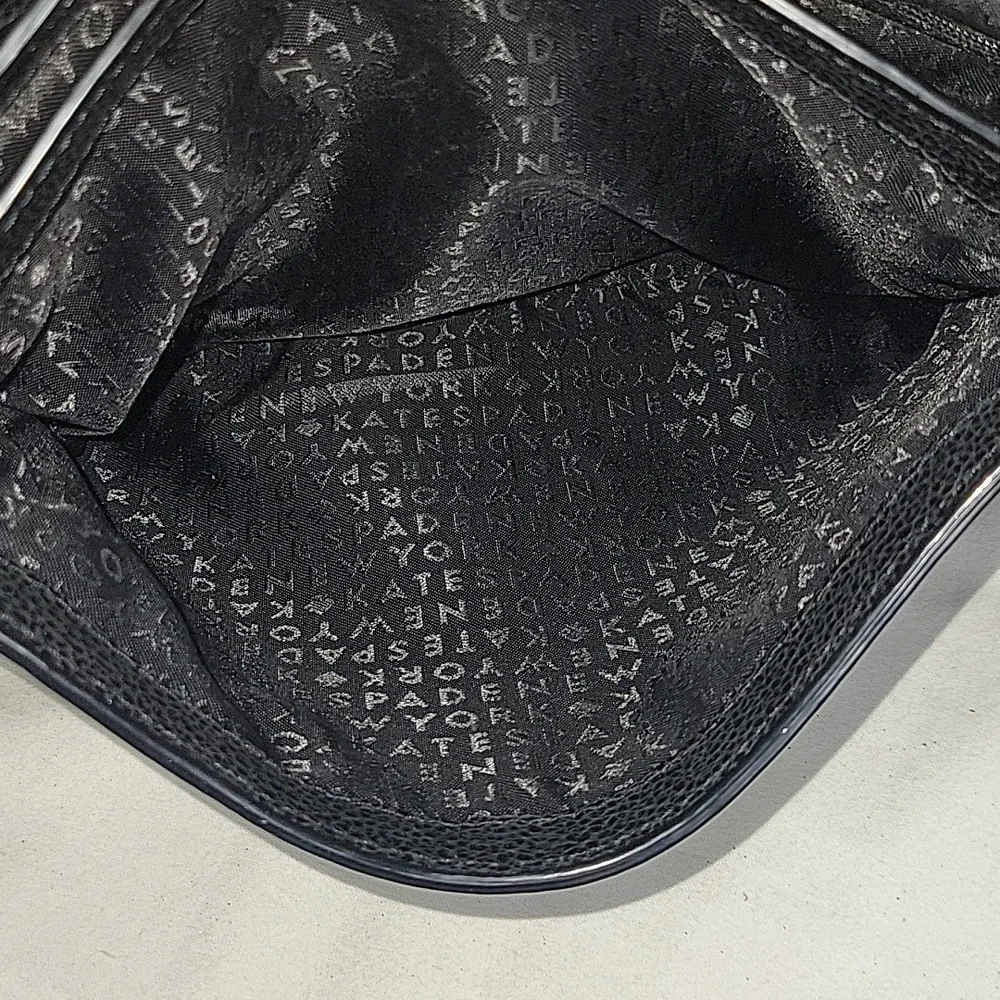 Kate Spade Black Textured Leather Crossbody Shoulder Bag